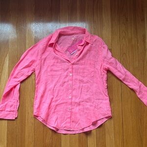 Lilly Pulitzer Bright Pink Button-Down Shirt